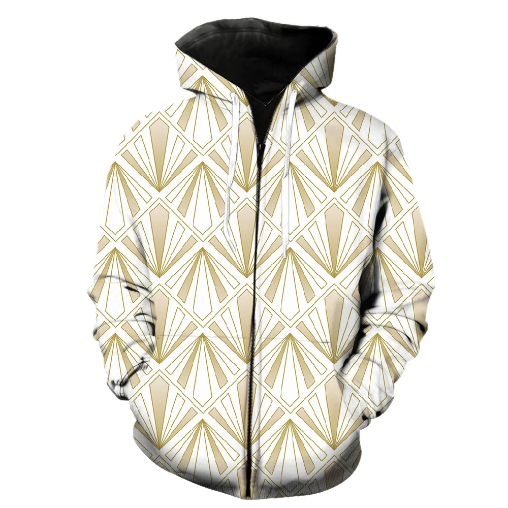 

Abstract Pattern Men's Zipper Hoodie Teens Sweatshirts 2022 Hot Sale Tops Hip Hop Cool Spring Harajuku 3D Print Casual Oversized