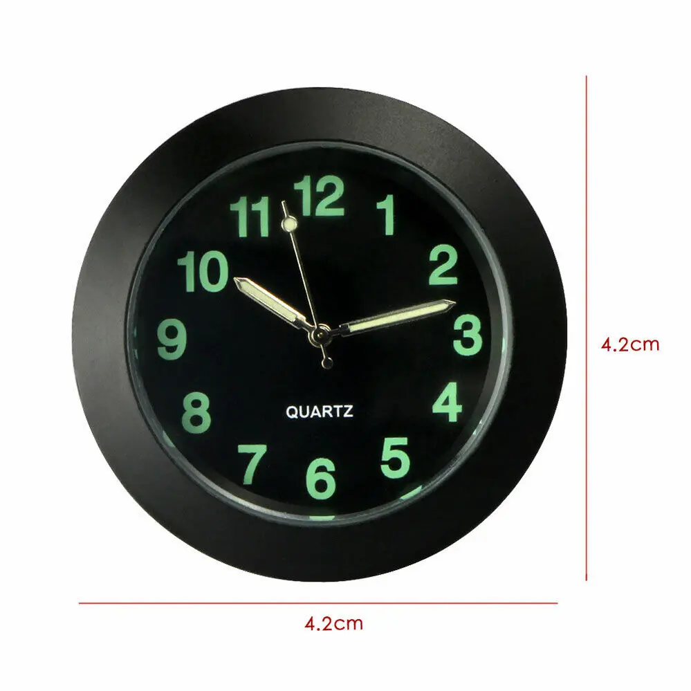 1PC Mini Car Clock Luminous Auto Stick-On Digital Watch Mechanics Quartz Motorcycle Clocks Auto Ornament Car Accessories 6