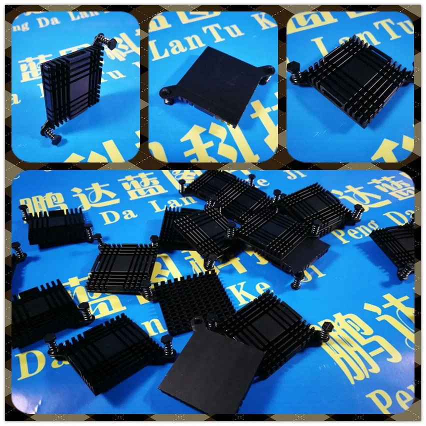 38*38 * 6mmMM Bridge Chips Radiator 4010 Fan Cooling Block with Rubber Nail Pure Aluminum Ear-to-Ear Aluminum Cooling Fin cr10s full extruder hotend kit creality 3d printer part cooling fan 0 4mm nozzle aluminum heating block for ender 3 3s ender5