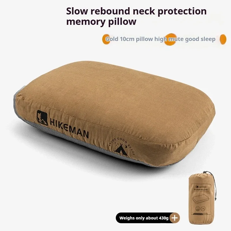 Memory Foam Camping Pillow 10cm High Slow Rebound Portable Travel