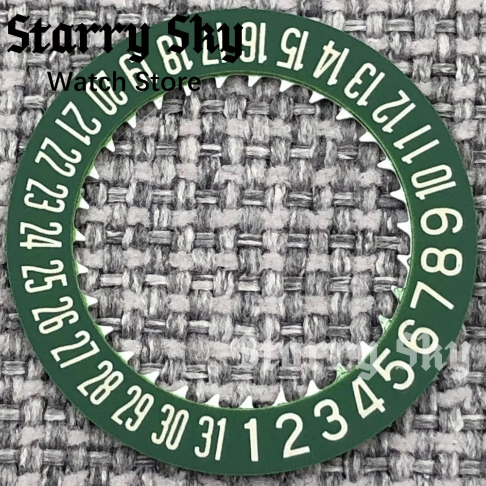 Starry Sky Luminous Date Wheel Watch Calendar Disc in White/Blue/Green/Black