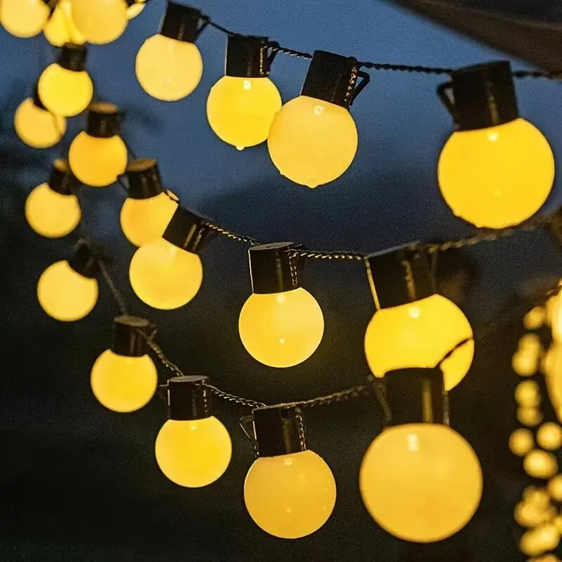 Solar-Powered Waterproof LED String Lights