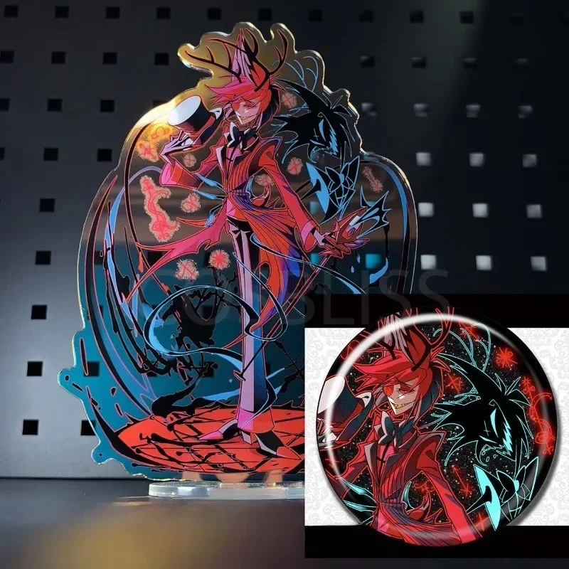 Figura De Acrílico De Hazbin Hotel – Soporte De 16 Cm De Alastor, Angel Dust, Charlie Y Más, Ideal Para Coleccionar