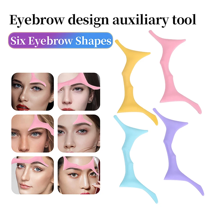 Silicone Eyebrow Ruler Eyeliner Eye Makeup Assist Tool Eyelash Paint Lipstick Silicone Beauty Ruler Stencil eyeliner stencil tool makeup tools eyebrow stencil tool eye makeup tools