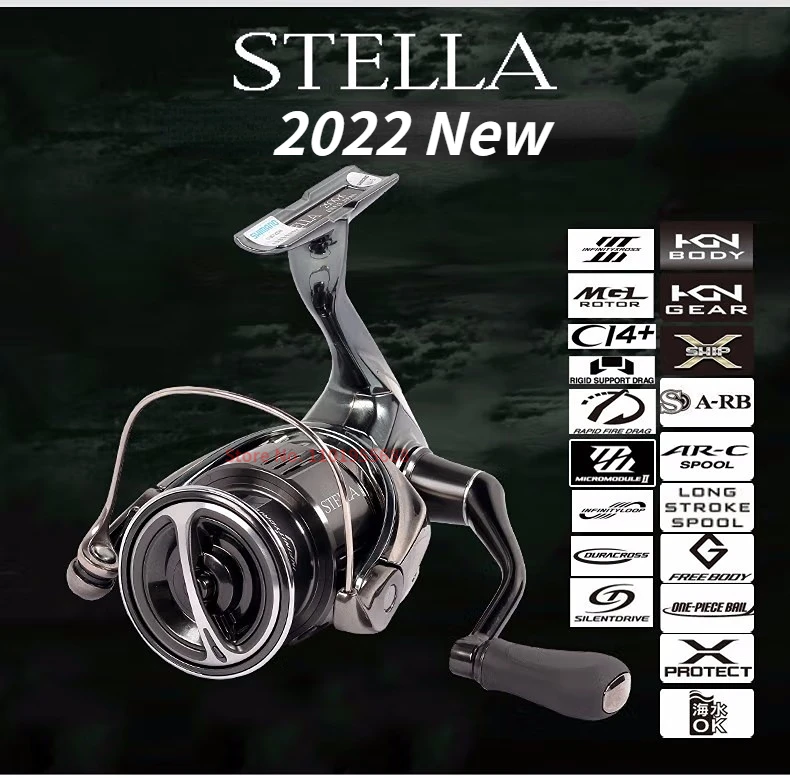 

Original SHIMANO 2022 STELLA 2500S 2500HG C3000 4000 C5000XG Fishing Spinning Reels X-ship Saltwater Wheels Fishing Reel