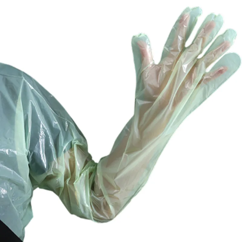 50pcs/Thickened Veterinary Disposable Long-Arm Gloves Pig, Cattle and Sheep Check Insemination Thickened Long-Arm Gloves