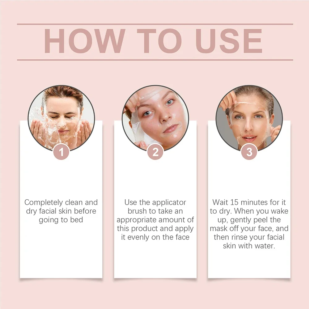 75ml Collagen Peel-off Mask, Collagen Night Wrapping Facial Mud Firming mask Daily Face Skincare Deep Cleaning Skin-Peeling Off Covers - Image 3
