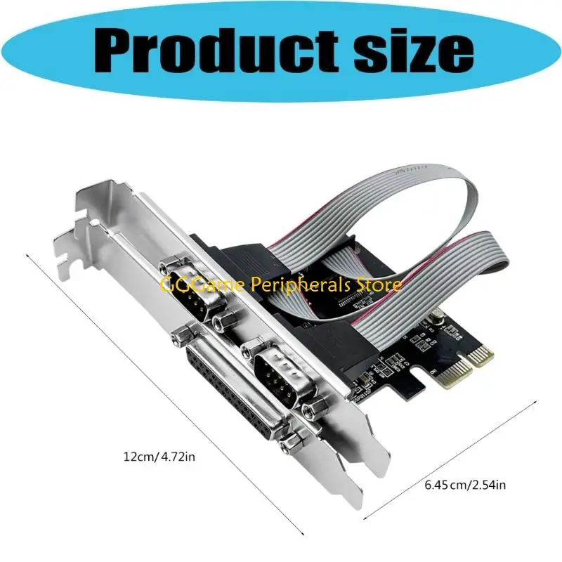 데스크탑 PC용 U55B 2 포트 RS232 포트 COM 프린터 병렬 포트 LPT PCIE 카드 어댑터