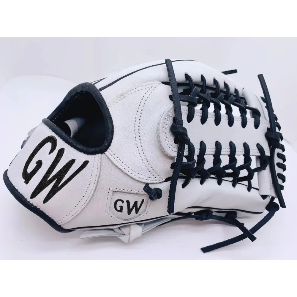 12-inch White and Gold Baseball Gloves Batting Gloves