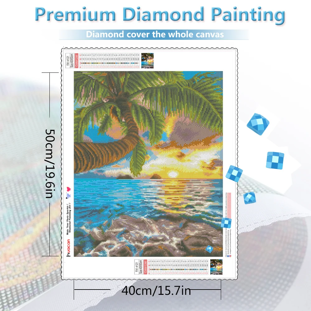 5D Diamond Painting Sunset Waterfall Art Kits Home Decoration