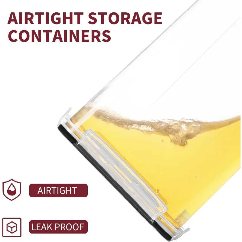 Large Airtight Food Storage Containers with Lids, 10PCS Plastic Cereal Storage Containers, Kitchen & Pantry Organizers