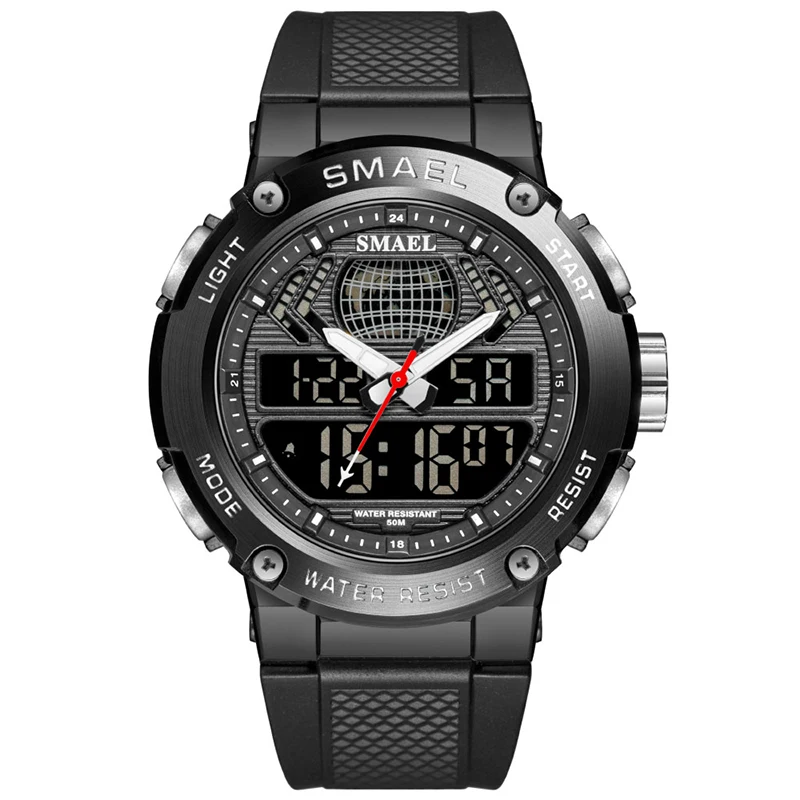 Top Brand Men Military Watches 50M Waterproof Dual Display Quartz Watch Chronograph Sports  Relogio Masculino
