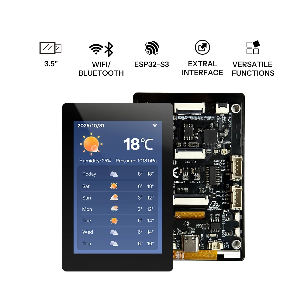 รูปสินค้า บอร์ดพัฒนาหน้าจอสัมผัส ESP32-S3 3.5 นิ้ว
