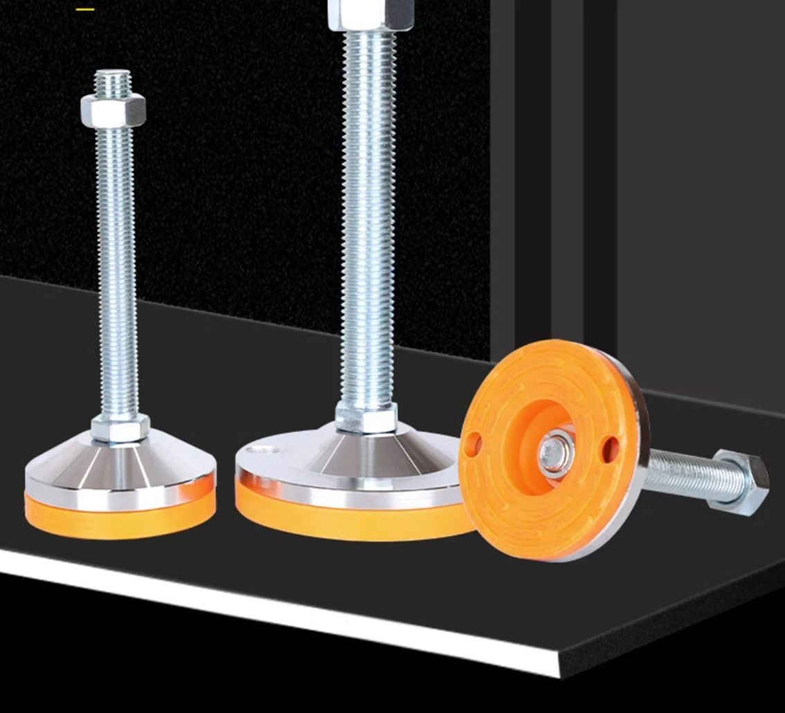Galvanizado Fixo Borracha Suporte Foot Cup Parafuso de Âncora para Mesa e Cadeira M12 M14 M16 M20 M24 M30