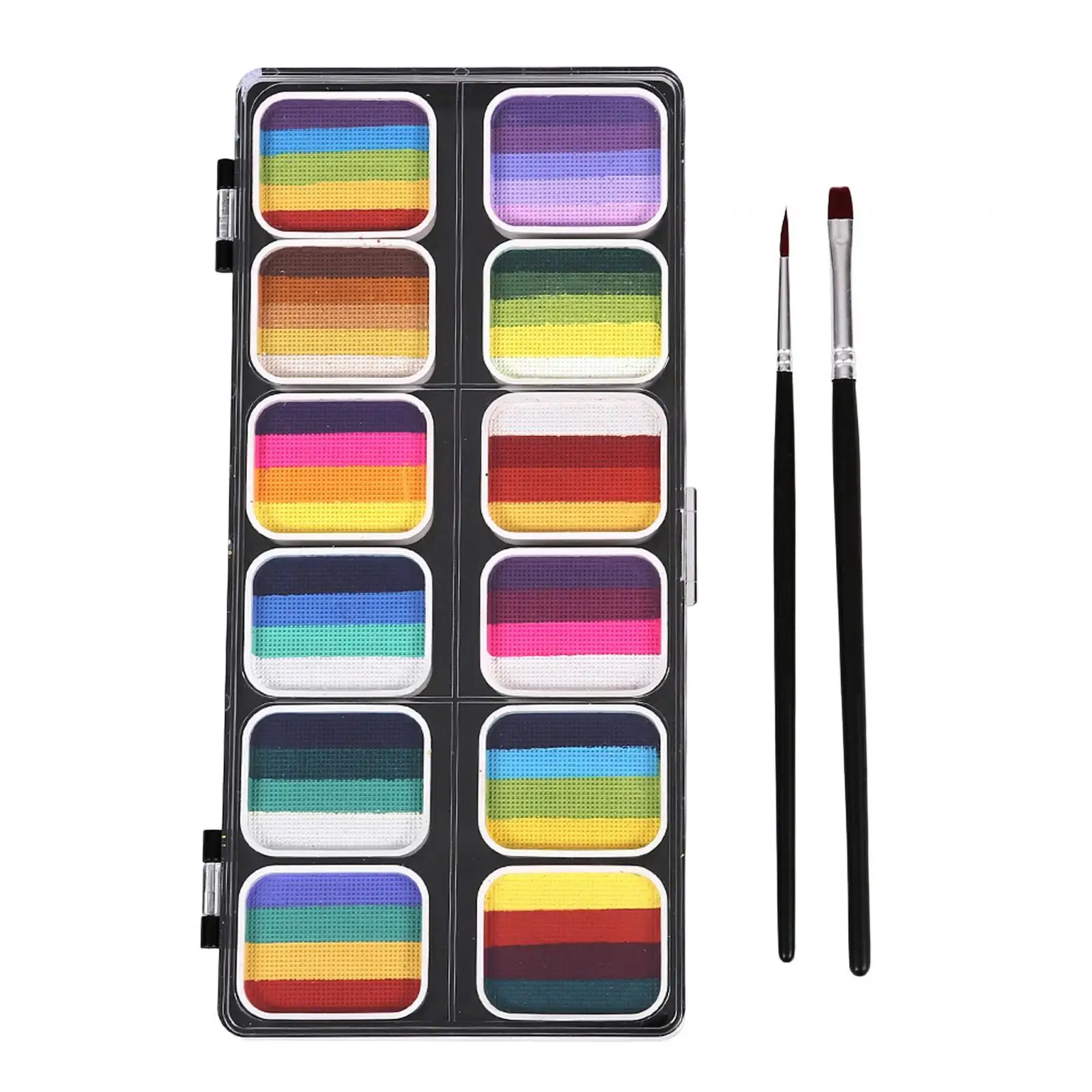 Face Paint Palette Makeup Kit 12 Water based Paints for Kid Adult Practical Professional Face Painting Set Washable body face paint face body paint
