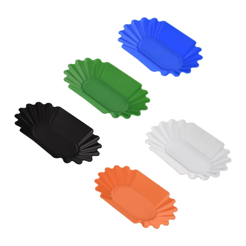 플라스틱 접시 타원형 커피 콩 트레이, 주방 커피 콩 디스플레이 및 커피 세트 선택, 5 개 