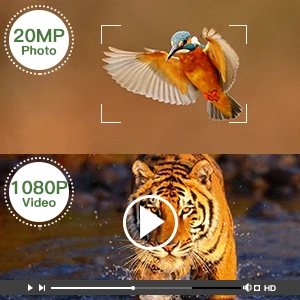 Description Picture 3 of itemMini Trail Camera 2 Pack 20MP 1080P Game Cameras Night Vision Motion Activated Waterproof Hunting Cam Wildlife Monitoring Trap