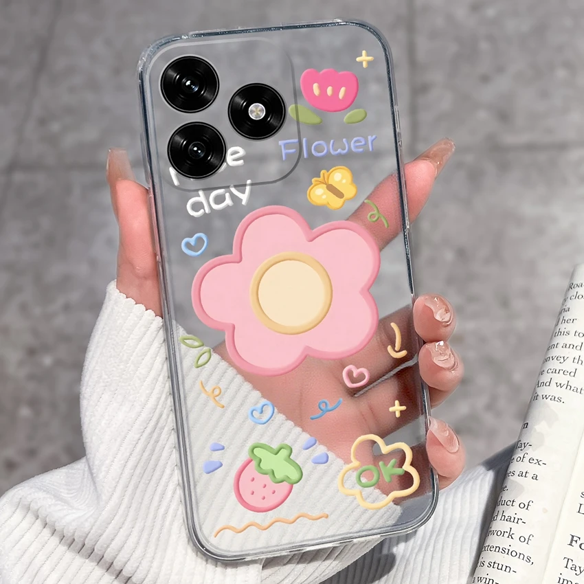 Cute Panda Puppy Soft Silicone TPU Clear Phone Case Back Cover