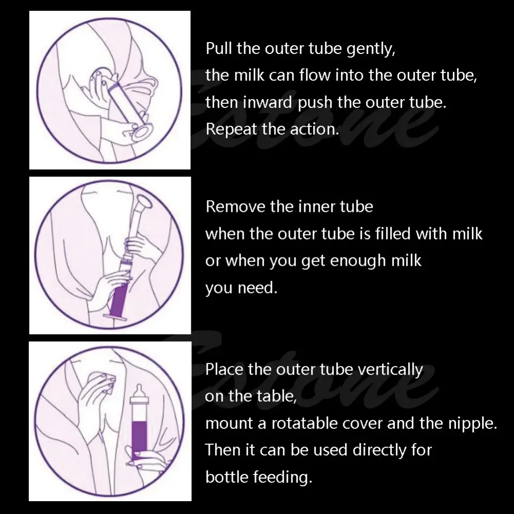 Plastic Manual Breast Pump Needle Type Breastpump Baby Feeding Milk Bottle Sucking Suction Milking Tool portable breast pump