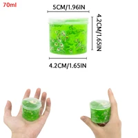 70ml Crystal Clear Slime with Watermelon Peach Avocado Pineapple Charms-Non-Sticky Soft Jelly Clay For Party Christmas Gift 2