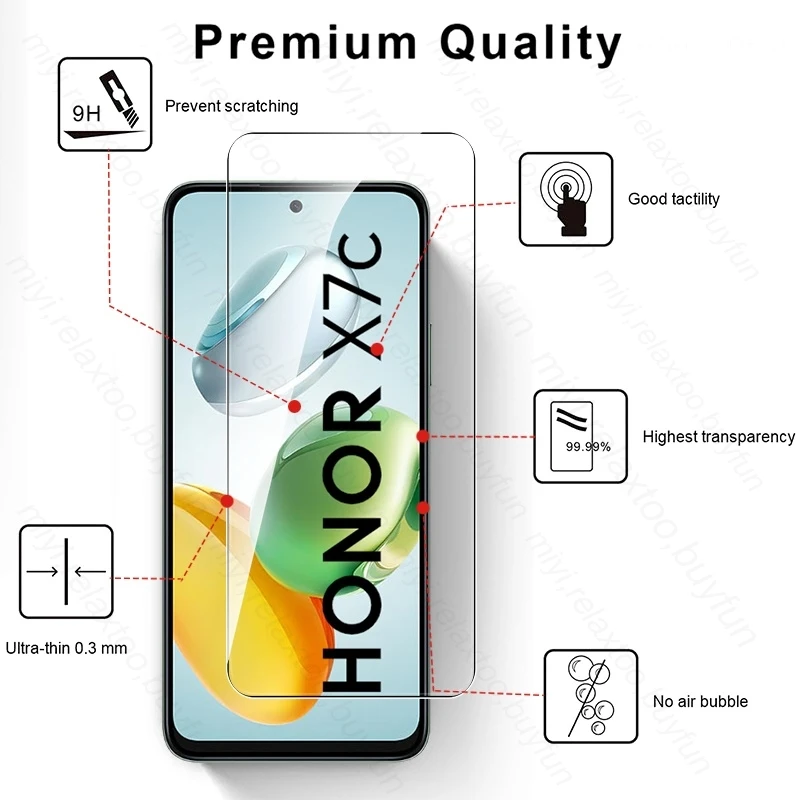 Protective Clear HD Tempered Glass Case – 5-Pack Screen Protector Film