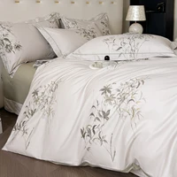 Nouvel ensemble de literie en coton égyptien 3 pièces, design imprimé de haute qualité, comprenant 1 housse de couette et 2 taies d'oreiller, doux, plusieurs tailles disponibles 4