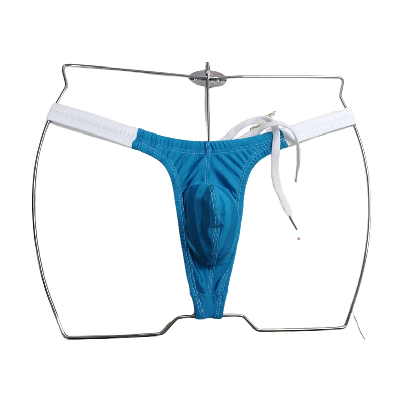 BOYTHOR Men's Swimming Trunks Thong Swimming Trunks Match Color Narrow Edge Sexy Fashion Swimming Beach Pool Swimming Trunks 6