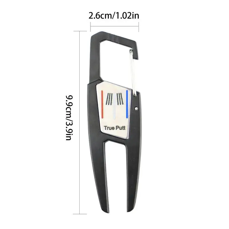 Golf Divot Tool Golf Putting Green Fork Zinc Alloy Golf Divot Repair Tool Pitch Groove Cleaner Golf Pitchforks Golf Accessories 6