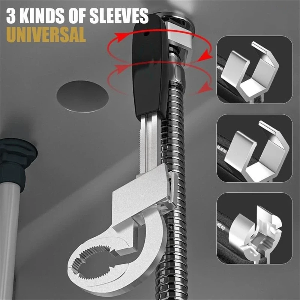 AU Multifunction Adjustable Double-ended Wrench Bathroom Water Pipe Spanner Tool
