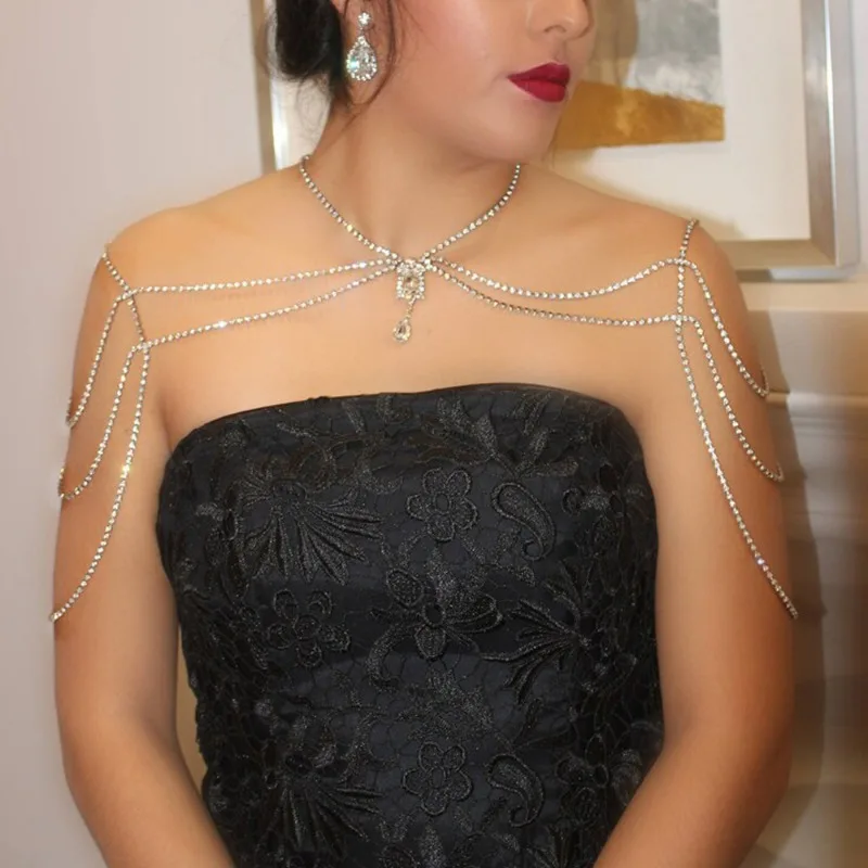 Sexy Women's Multilayer Rhinestone Body Chain Shoulder Chain 2023 New Personality Fashion Evening Party Sexy Body Chain Jewelry