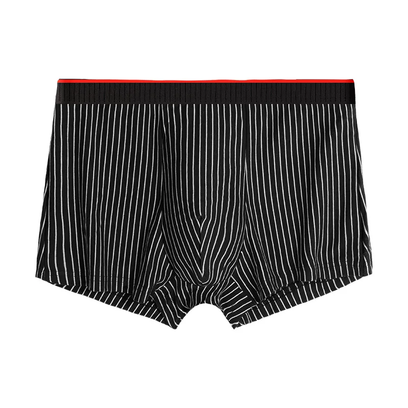 Boxer da uomo traspiranti e delicati sulla pelle in cotone a pelo lungo, comodi ed elastici che assorbono l'umidità, a vita media...