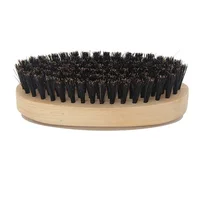 Brosse à barbe en bois pour hommes, peigne en bois naturel, poils de sanglier, moustache, voyage, vagues, cadeaux d'anniversaire, soins de la barbe 2