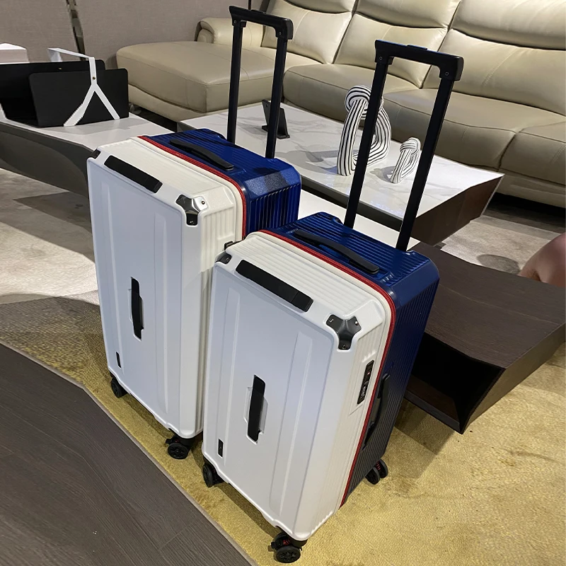 FirstMeet Fashion Large travel luggage trolley suitcase mute brake men's and women's luxury suitcase 22/26/28/30/32/36 inch travel bag,pull bar suitcase
