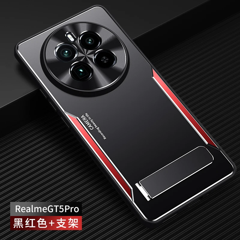 Luxury Metal Bracket Shockproof Protective Case with Soft TPU Bumper