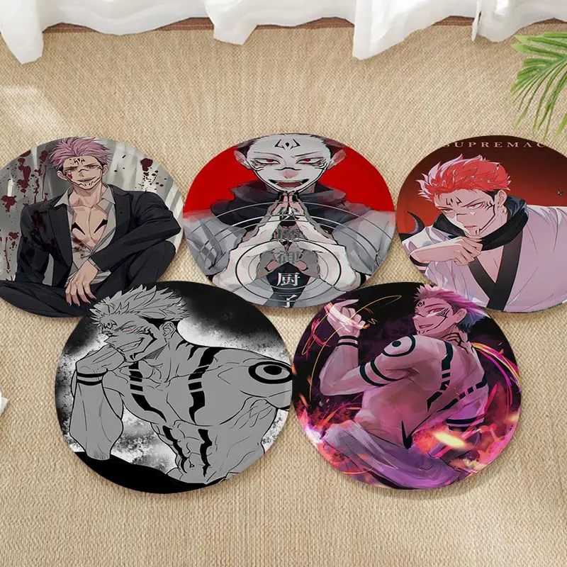 

Japan Anime Jujutsu Kaisen Ryomen Sukuna Art Sofa Mat Dining Room Table Chair Cushions Unisex Fashion Anti-slip Sofa Cushion