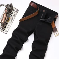 Nouveau haute qualité hommes tendance jaune rouge blanc jean 2024 printemps automne mâle taille haute pantalons décontractés marque classique Denim pantalon 4