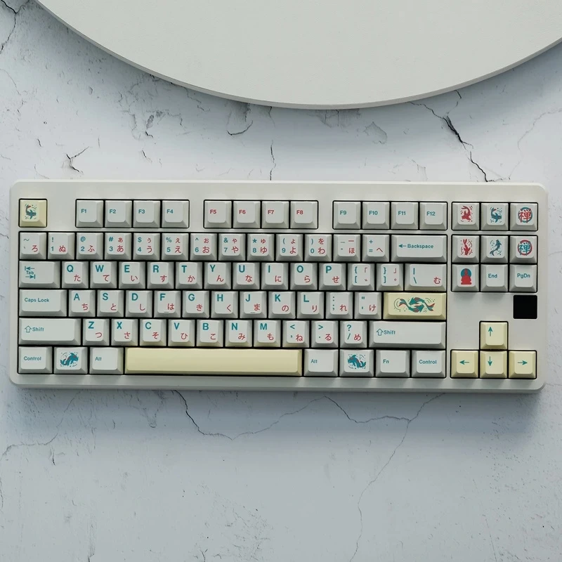 

160 Keys/set GMK Zen Pond Keycaps PBT Dye Subbed Key Caps Cherry Profile Keycap With ISO Enter 6U 6.25U 7U Spacebar