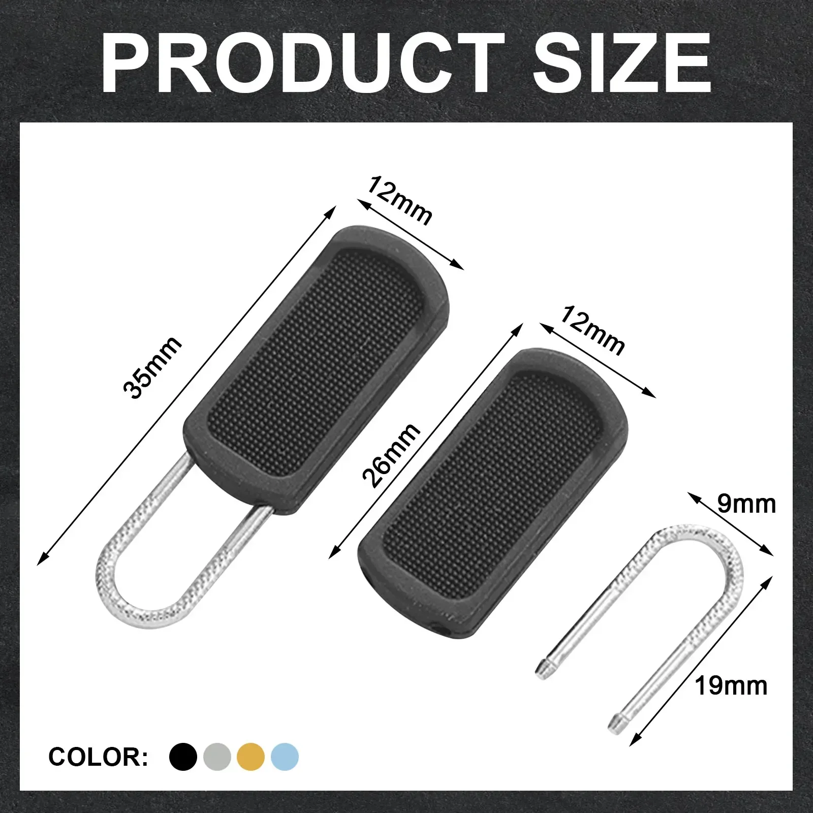 Zipper Repair Kit 10PCS Zippers Head Universal Zipper Repair Kit Replacement for Broken Buckle Travel Bag Suitcase Zipper Head DIY Sewing Craft