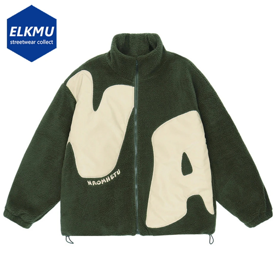 

Куртка мужская зимняя из овечьей шерсти, в стиле хип-хоп