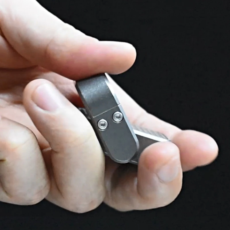 EDC Shake Mechanical Push Card Slider Decompression Fidget Spinner Titanium Alloy Magnetic Stress Relief Fingertip Gyro Toy Gift