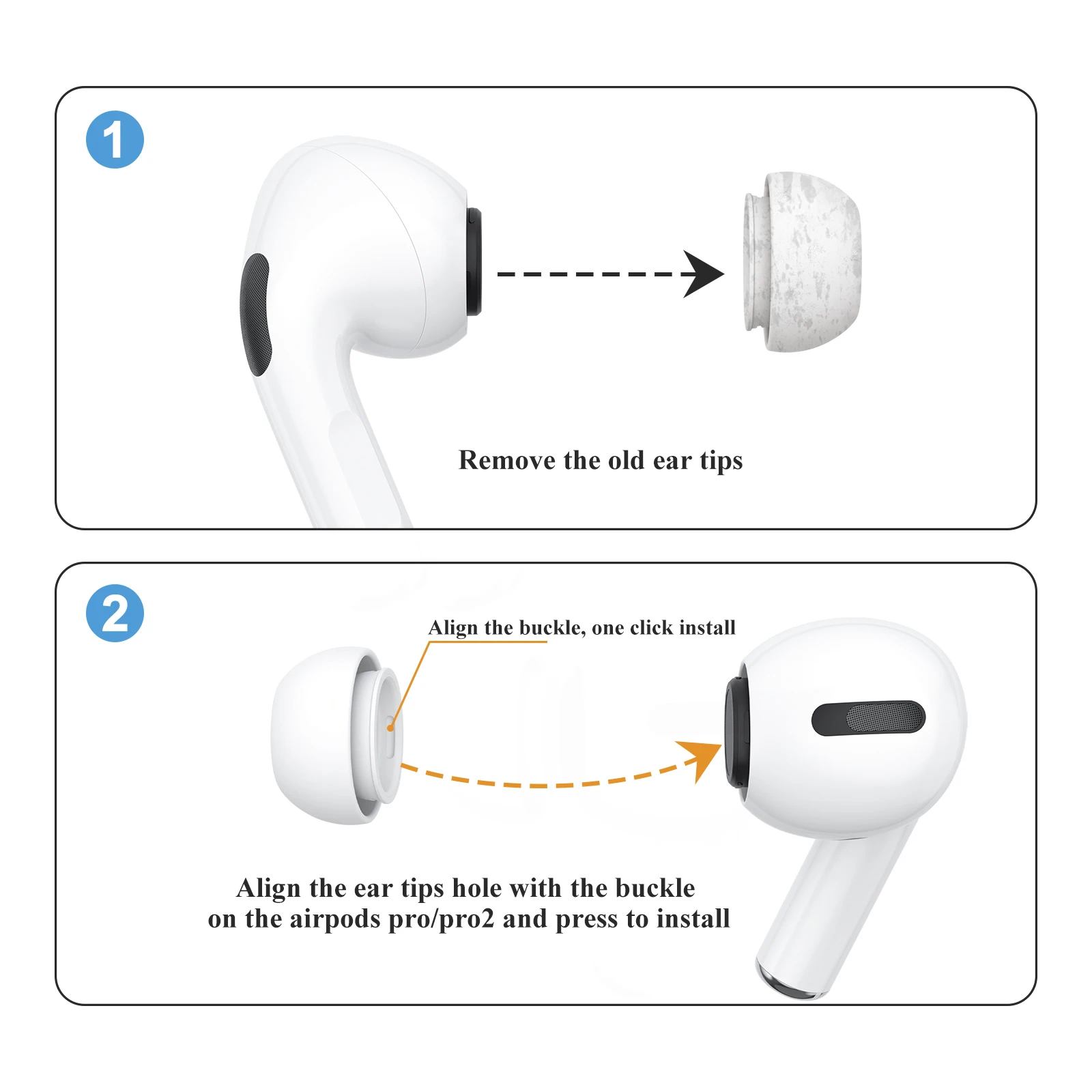 6 PCS Silicone Ear Tips - Noise Reduction Protective Covers