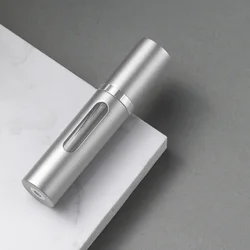 5ml Portable Glass Refillable Perfume Atomizer with Spray Pump - Glass (Silver)