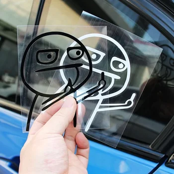 10.5x12 cm Creativo Divertente Adesivi Per Auto Dito Medio Styling Auto Parabrezza Porta Tronco Decalcomanie Accessori Auto Esterno