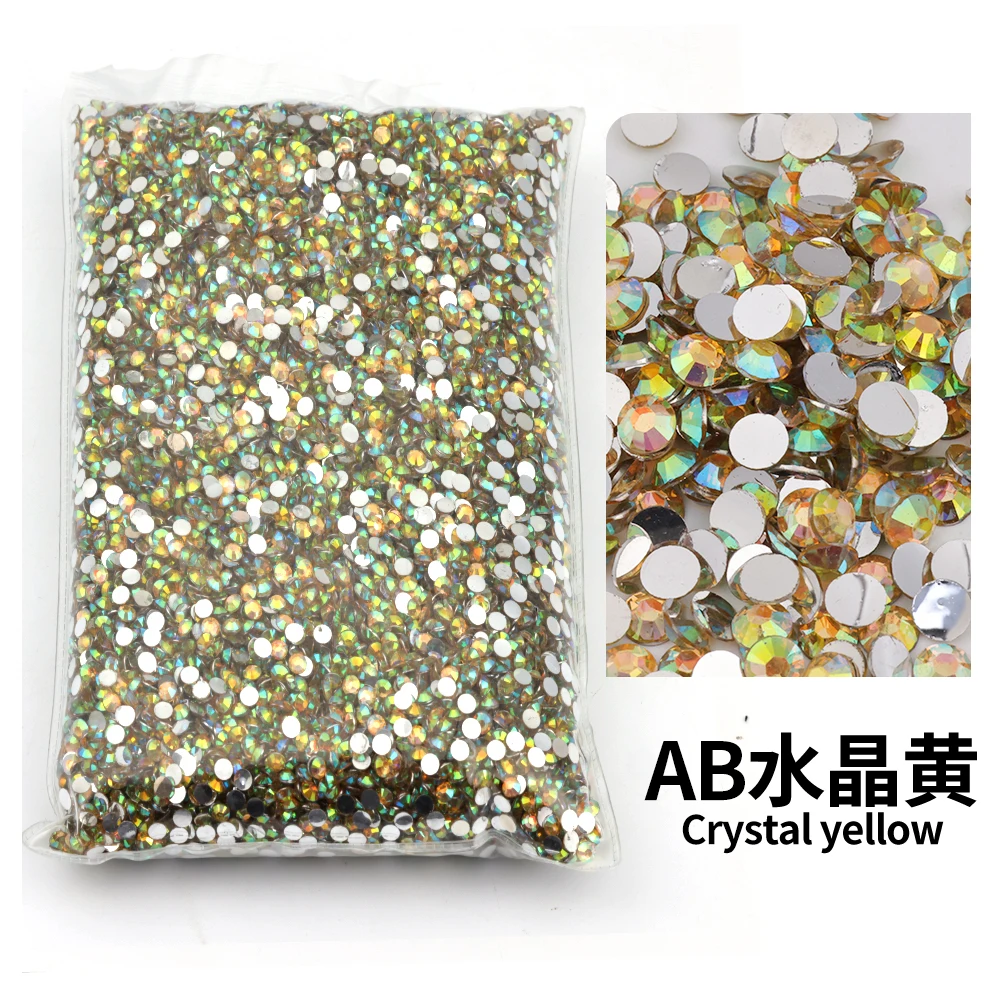 Variety Pack of Small Resin Rhinestones for Nail Art and DIY Crafts - Bulk Wholesale Flat Back Crystals