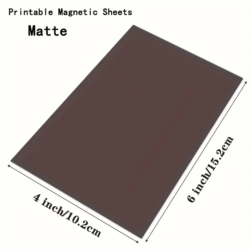 

ESHANG 5 Sheets Printable Magnetic sheets Non Adhesive 13.5mil 4R A4 inches Thick Magnet Matte Photo Paper for Inkjet Printers