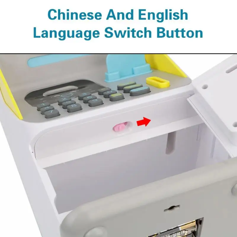 Gift For Kids Electronic Piggy Bank Auto Scroll Paper Banknote Money Boxes ATM Machine Cash Box Simulated Face Recognition