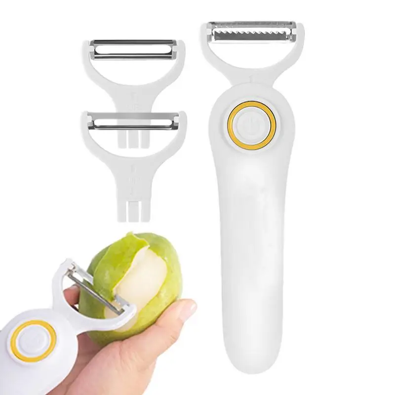 

3 In 1 Vegetable Peeler Multi-functional Handheld Stripper With 3 Cutter Heads Carrots And Cucumber Peeler Home Kitchen Tools