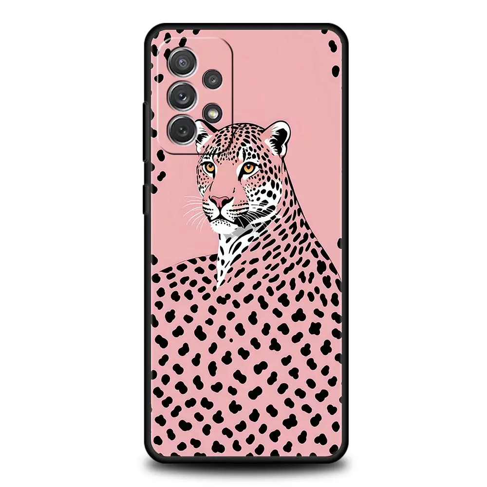 Pink Leopard Print Pattern Phone Case Cover