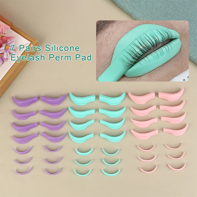 

7 Pairs Eyelash Perming Pads Silicone Eyelashes Perming Curler Reusable Lash Lift Shield Pads Eyelash Lifting Tools