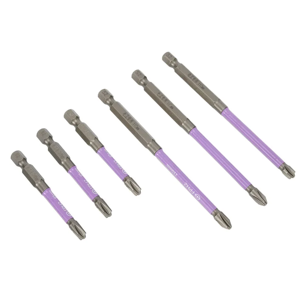 

6PCS Magnetic FPH2 Special Cross Screwdriver Bit 65/110mm For Circuit Breaker Professional Electrician Electrical Hand Tool